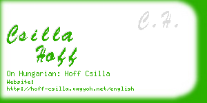 csilla hoff business card
